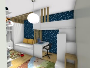 trosoban stan 57 m2, dječja soba