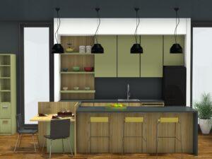 kreativno uređenje kuhinje s otokom