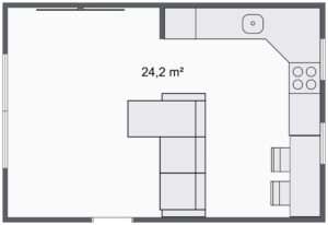 tlocrt dnevni boravak